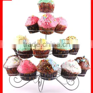 Factory Wholesale Wedding Party 4 Tier Metal Cupcake Display Stand thumbnail-1