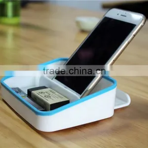 Fashion Creative Desktop Storage Bracket Lazy Office Flat Panel Multifunction Phone Holder Portable Universal Mobile Phone Stand thumbnail-5