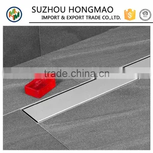 Hot Selling Bathroom Tile Insert Linear Stainless Steel Brass Floor Drain thumbnail-1