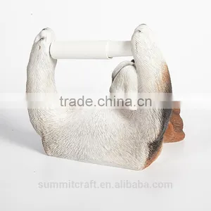 Cute Resin Dog Bust Funny Animal Toilet Paper Roll Holder thumbnail-2