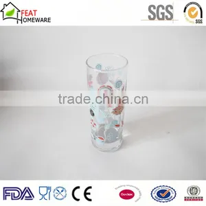 Wholesale High Quality Glass Drinking Cup With Printing Decal thumbnail-1