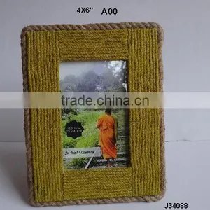 Jute Photo Frame in Two Tone Available in All Photo Sizes and Partterns thumbnail-1