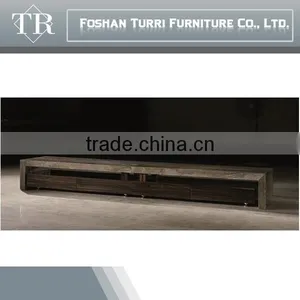 Modern High Gloss White TV Stand With Natural Marble Top thumbnail-6