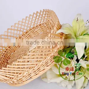 Oval Wicker Tray for Fruit With Handles thumbnail-1