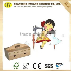 Household Wood Sewing Set Box Lightweight Sewing Kits With Drawer thumbnail-1