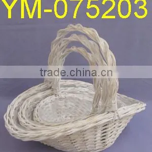 Handmade White Willow Gift Basekt Empty thumbnail-1