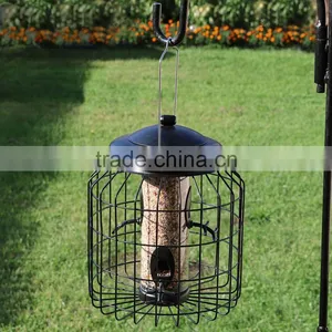 Outdoor 12 Inch Black 4-Peg Squirrel Proof Bird Feeder thumbnail-6