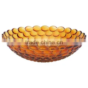 Clasic Glass Fruit Bowl/ Art Glass Bowl/ Decorative Hotel Glass Plate/ High Quality Hotel Fruit/ Salad /candy Plate BHL-P6 thumbnail-1