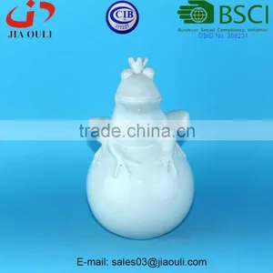 BSCI Audit Factory EASTER Gifts Ceramic Cute Frog Prince on Ball Figurines, Novelty Frog Figurine thumbnail-5