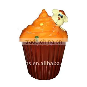 Ceramic Cupcake Cookie Jar With Sheep thumbnail-1