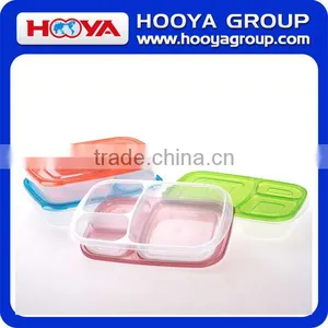 3-compartment Bento Lunch Box Containers Multifunctional BPA Free Plastic Lunch Box thumbnail-3