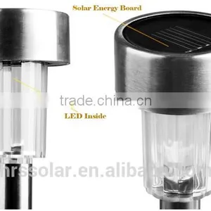 Outdoor Stainless Steel Solar Power 7 Color Changing LED Garden Landscape Path Pathway Lights Lawn Lamp thumbnail-6