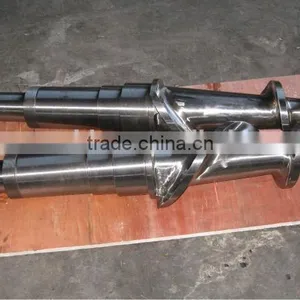Conical Twin Screw and Barrel for Rubber Extruders/Rubber Twin Screws thumbnail-1