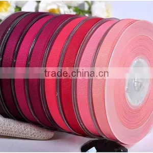 5mm Red Polyester Grosgrain Ribbon thumbnail-2