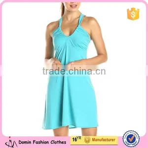 Newest Women's Spaghetti Strap High Waist Knit Dress thumbnail-1