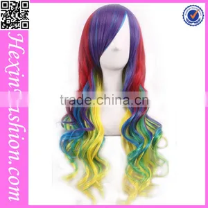 Wholesale Long Straight Wave Mixed Color Spiky Wig thumbnail-5