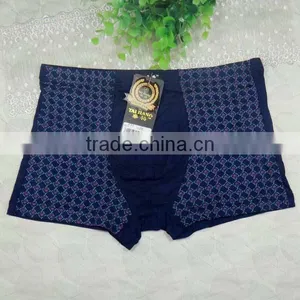 Printed Grid Fashion Men Underwear Factory Price Wholesale Stock Bamboo Fiber Men Boxer Briefs thumbnail-3