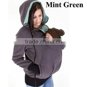 2016 New Style Multiple Function Mother Dress Three-in-one Cover Baby Women Hoodie Sweatshirt Polar Fleece Warm OEM thumbnail-1