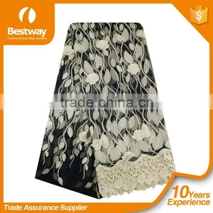 2015 Latest Bestway Lace Fabrics Embroidery Tulle Lace High Quality African French Lace for Fashion Party Dress thumbnail-4