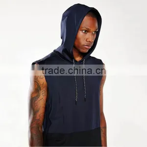Wholesale Newest Design Sleeveless Hoodie Zip up Sleeveless Zip Hoodie thumbnail-2