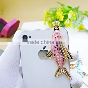 2015 Fish Style Cell Phone Ear Cap Various Phone Jewelry Accessory Dust Plug for Women thumbnail-4