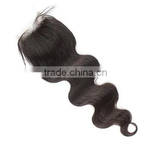 China 100% Human Hair Virgin Brazilian Hair 3 Way Part Closure thumbnail-1