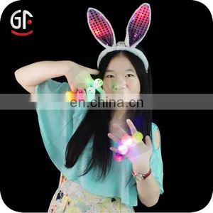 Christmas Led Gift Light up Red Devil Horns Led Headband thumbnail-2