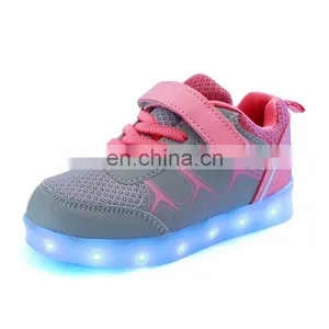 Factory Wholesale New Design Light up Shoes Children Kids LED Shoes Sneakers Latest Cool Footwear for Girls Boys thumbnail-4