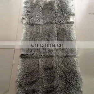 Thick and Soft Raw or Dyed Color Real Rabbit Fur Blanket thumbnail-3