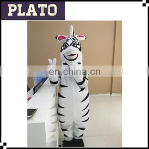 2016 ur Zebra Mascot Costume/ Plush Fabric Zebra Mascot thumbnail-1