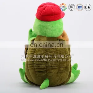 ICTI Audited Plush Toys Manufactory Plush Stuffed Soft Turtle Toy With Red Cap thumbnail-3