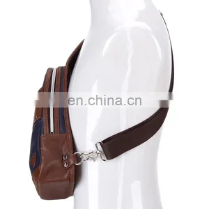 Small Practical Mens Pure Leather Shoulder Messenger Bag thumbnail-4