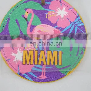 Eco Friendly Manufacturers Colorful Leather Keychain With Logo thumbnail-2