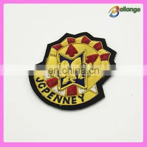 Fashion Bullion Wire Garment Military Embroidery Patches Badge for Blazer thumbnail-1