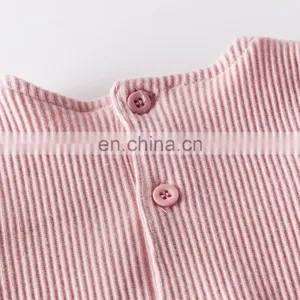 Button Style Infant Baby Jumpsuit Ribbed Cotton Soft Baby Cotton Romper thumbnail-3