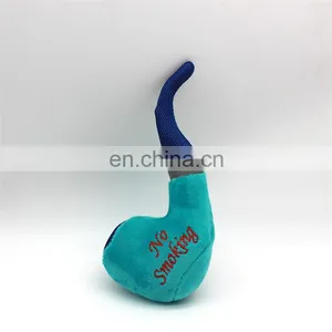Cute Tobacco Pipe Shape Chew Stuffed Pet Toy Squeaky Pet Dog Toys Plush thumbnail-5