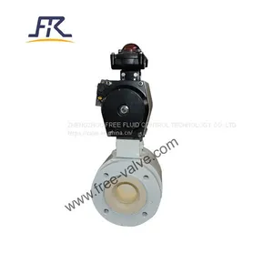 Fully Ceramic -Lined Flow Path Pneumatic Ball Valve thumbnail-4