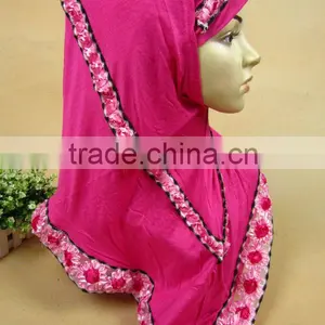A515 Flower Design 2 Piece Cotton Al- Amira Hijabs thumbnail-1