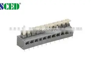 Termin Block 5.00mm Pitch PCB Spring Terminal Blocks , 300V 10A 2P - 24P Screwless Terminals Block thumbnail-1