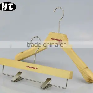 HA923 Natural Wooden Clothes Hanger for Tops Pants thumbnail-1