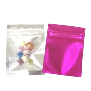 Custom Clear Front And Foil Back Package Pouch Top Zip Plastic Bag Food Packaging Poly Bag thumbnail-2