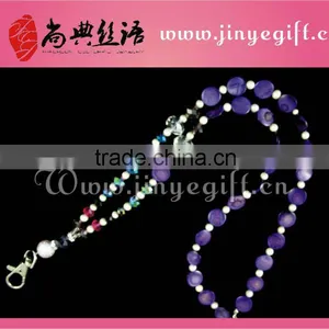 Fashion Jewelry Purple Shell Crystal Bead Keychain Neck Strap thumbnail-1