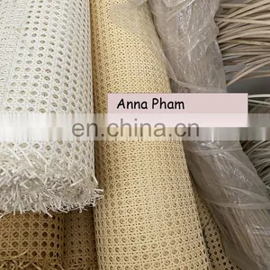 Factory High Quality Natural Mesh Rattan Cane Webbing Roll / Best Price Woven Bleashed Rattan Webbing Cane thumbnail-5