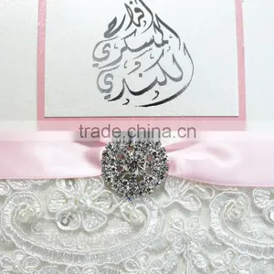 Royal Lace Buckle Customized Elegant Wedding Invitations Quality Choice thumbnail-2