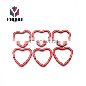 Moderate Price Metal Ring Split Heart Shape Keyring Accessories For Gift Key Chain thumbnail-4