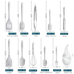 Kitchen Accessories Home and Kitchen Cookware Sets KITCHEN COOKING UTENSILS SETS 11PCS SILICONE KITCHEN UTENSILS SET thumbnail-4