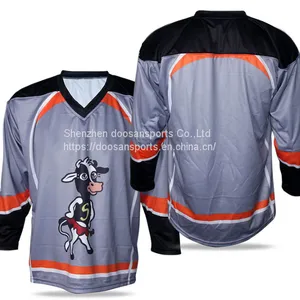 2022 Jersey Hockey Quick-Dry Custom Reversible Hockey And Ice Hockey Jersey Sublimated thumbnail-1