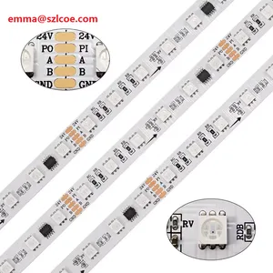 Addressable RGB DMX512 Flexible Led DMX Strip 24V 5050smd Full Color Rgb Digital Dmx512 LED Strip thumbnail-3