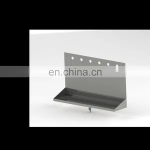 Shank Mounted Drip Tray Brushed Stainless With Drain 6 Faucets thumbnail-3