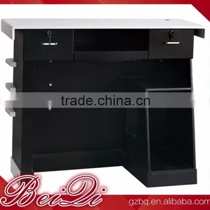 Beiqi Reception Desk Counter Stand White & Black Commercial Furniture Used Checkout Counters for Sale thumbnail-2